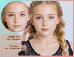 Pack of 25+ Kids Mockup to Showcase Necklaces and Earrings on High-Resolution model images with realistic skin textures for Brand Visuals
